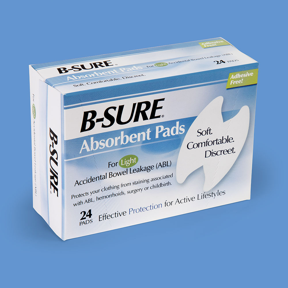 Dressing Incontinence Liner B-Sure® Heavy Absorbency Texel Fiber Core One Size Fits Most (24/BX 12BX/CS) by Birchwood Labs  ID 14-7031-224